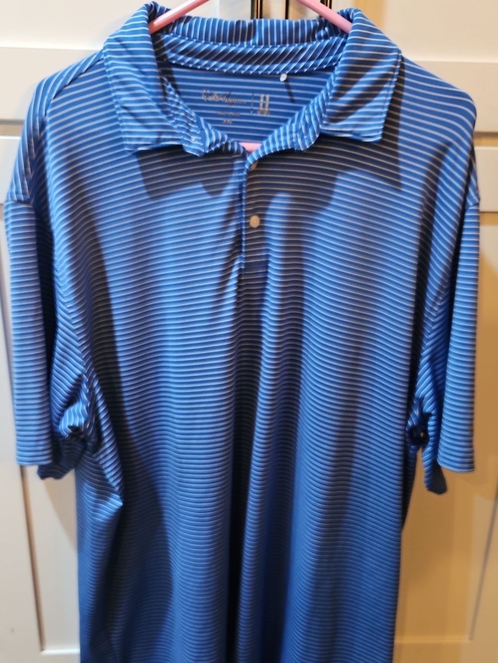 Walter Hagen Blue Striped Polo Shirt